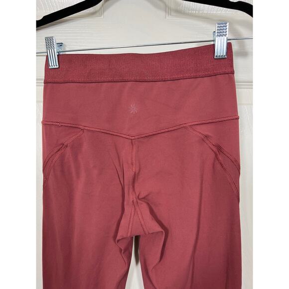 Athleta Aura Heel Tight Legging in Powervita Red Mesh Women's XS Barre Studio - Picture 6 of 11